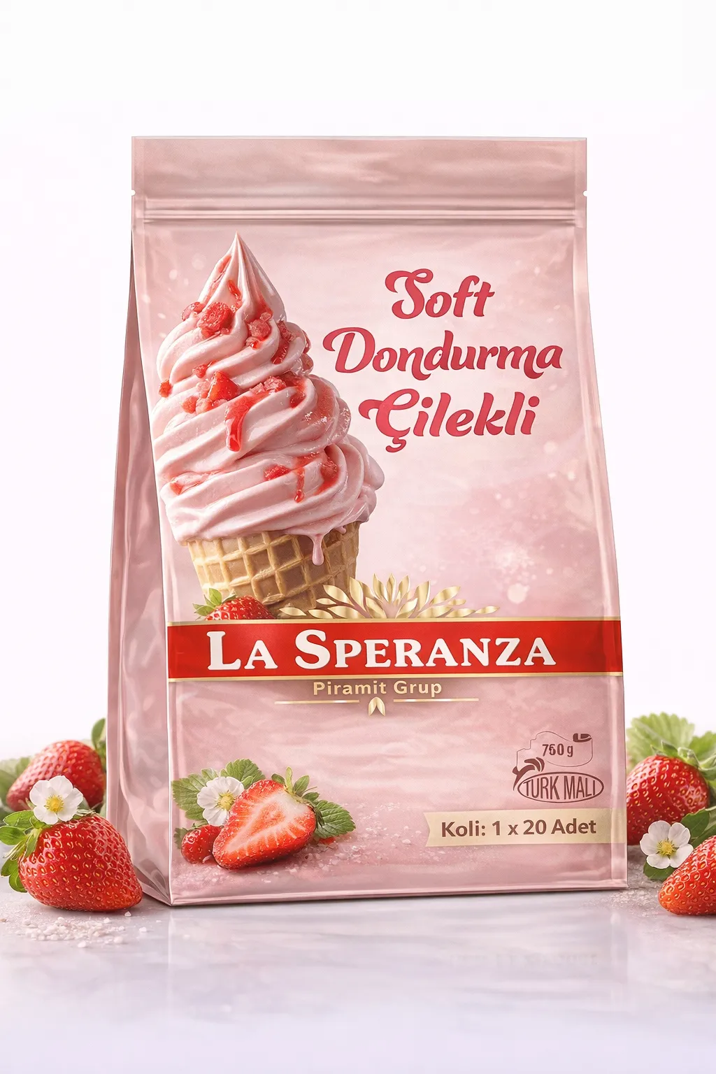 Çilek Soft Dondurma 