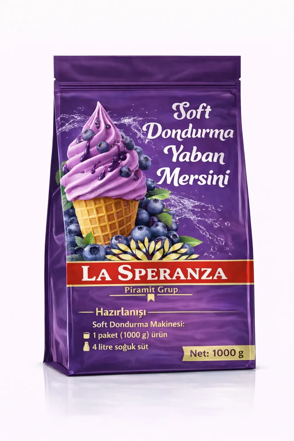 Yaban Mersini Soft Dondurma 